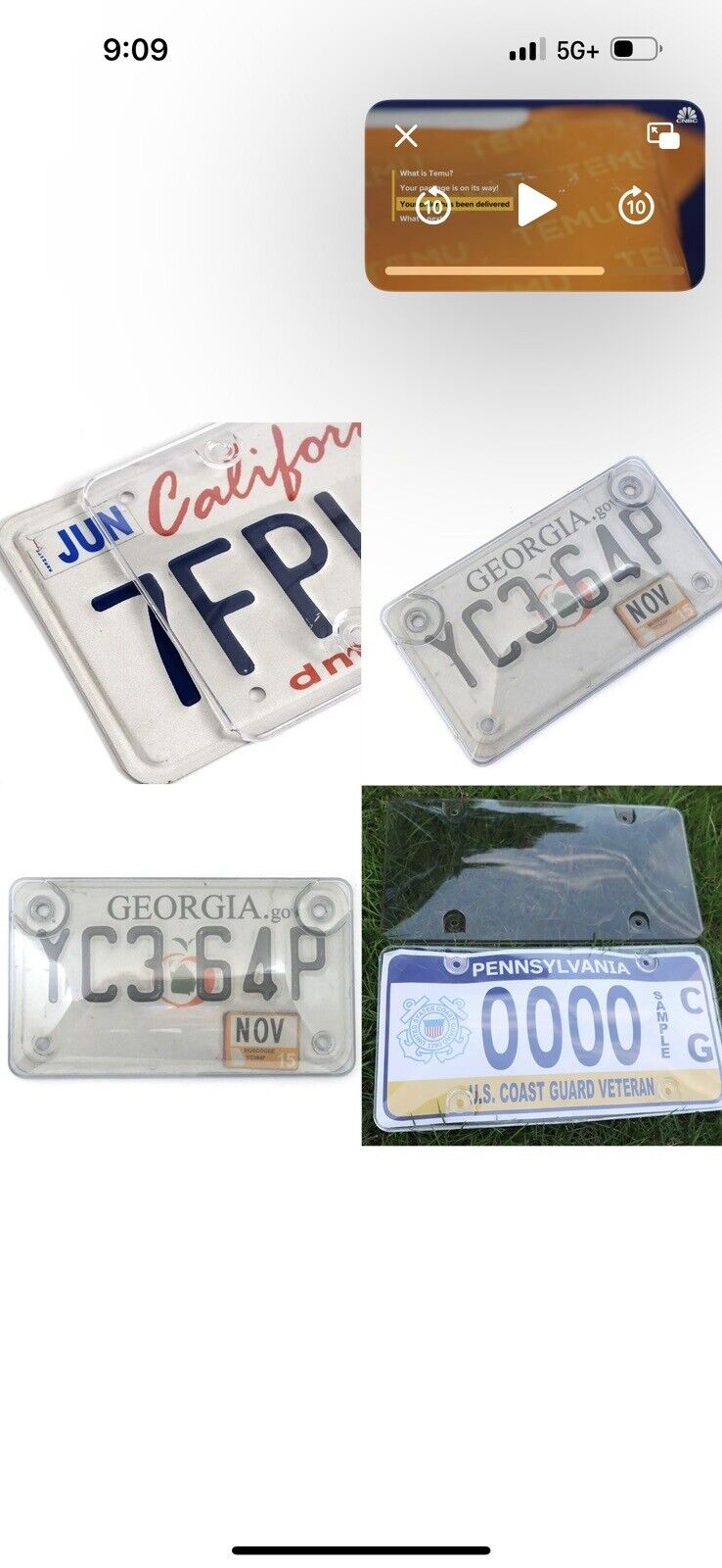 License Plates Shields 2 Pack Frame Covers Clear Bubble Protector For US Plate v1
