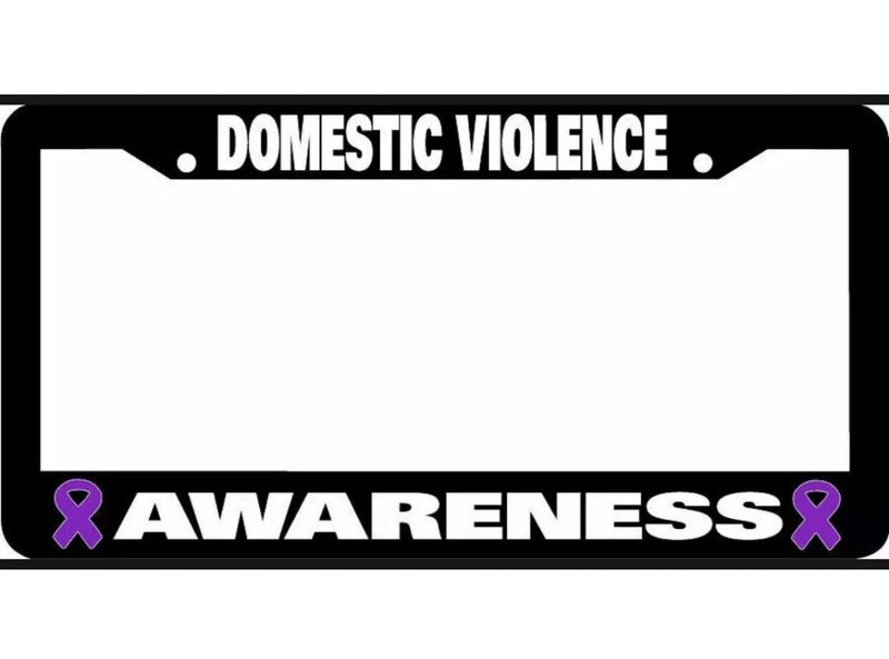 DOMESTIC VIOLENCE AWARENESS License Plate Frame