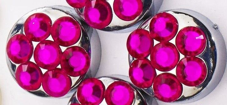 Pink Crystal Rhinestones License Plate Frame 7 rows Special Bling Offer v3