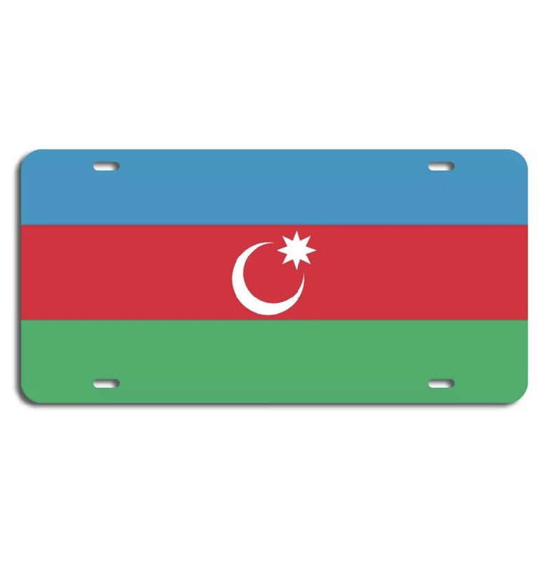 Azerbaijan Flag Vanity License Plate Car Truck Accessory Vehicle Arabia Islamic