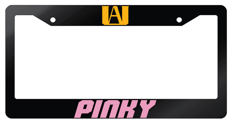 Pinky Glossy Black Plastic License Plate Frame My Hero Academia  Mod-GRAPH9856236-7510