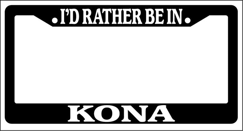 Black License Plate Frame I&