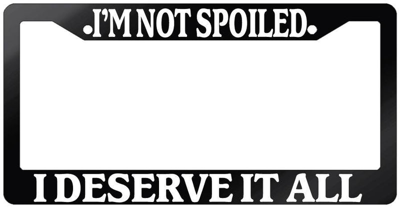 Glossy Black License Plate Frame I&