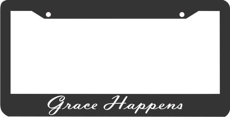 GRACE HAPPENS License Plate Frame