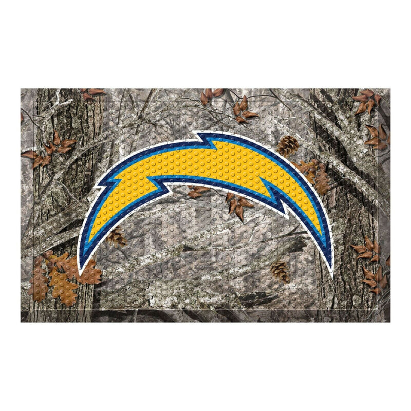 NFL Los Angeles Chargers Camo Pattern Scraper Mat 20" x 30"