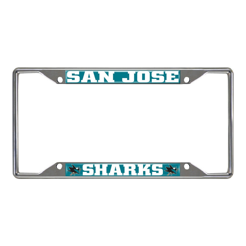 NHL San Jose Sharks Chrome Metal License Plate Frame