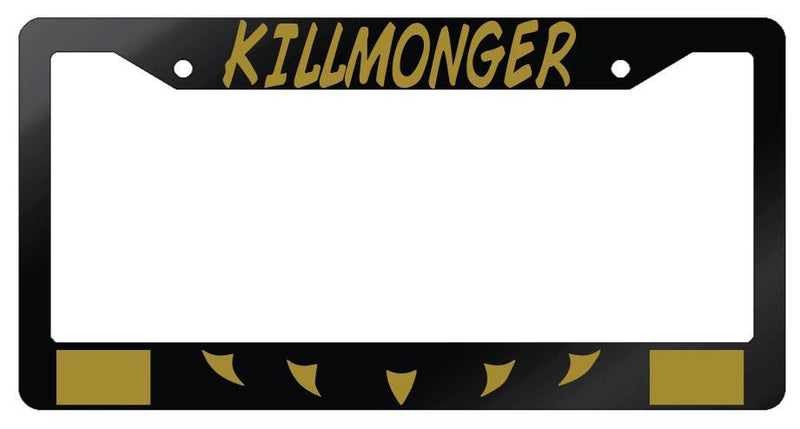 Glossy Black Plastic Killmonger (Design 1) License Plate Frame  Mod-GRAPH9856236-10256