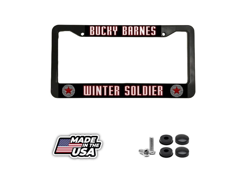 for Winter Soldier Fans Bucky Barnes Winter Soldier Hero License Plate Frame NEW