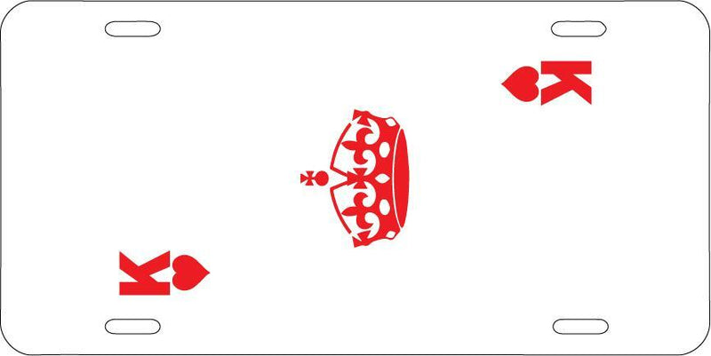 King Of Hearts White Vanity License Plate Mod-GRAPH9856236-7664