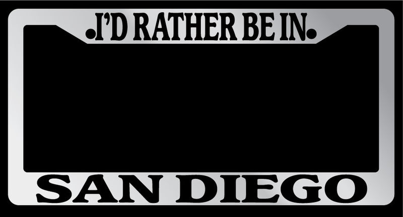 Chrome METAL License Plate Frame I&