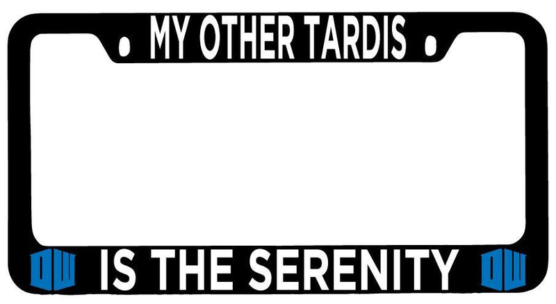 Black METAL License Plate Frame Auto Accessory My Other Tardis Is The Serenity  Mod-GRAPH9856236-10139