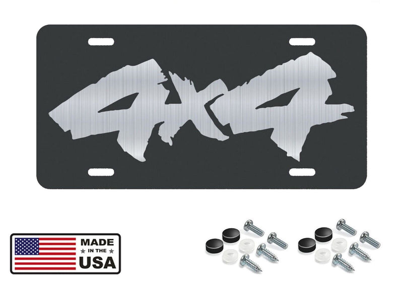 4 X 4 LICENSE PLATE TAG VANITY FRONT ALUMINUM OFF ROAD 6 INCHES BY 12 INCHES