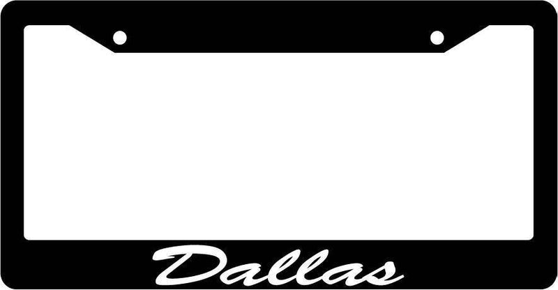 Black License Plate Frame CURSIVE Dallas Auto Accessory 2009  Mod-GRAPH9856236-1900