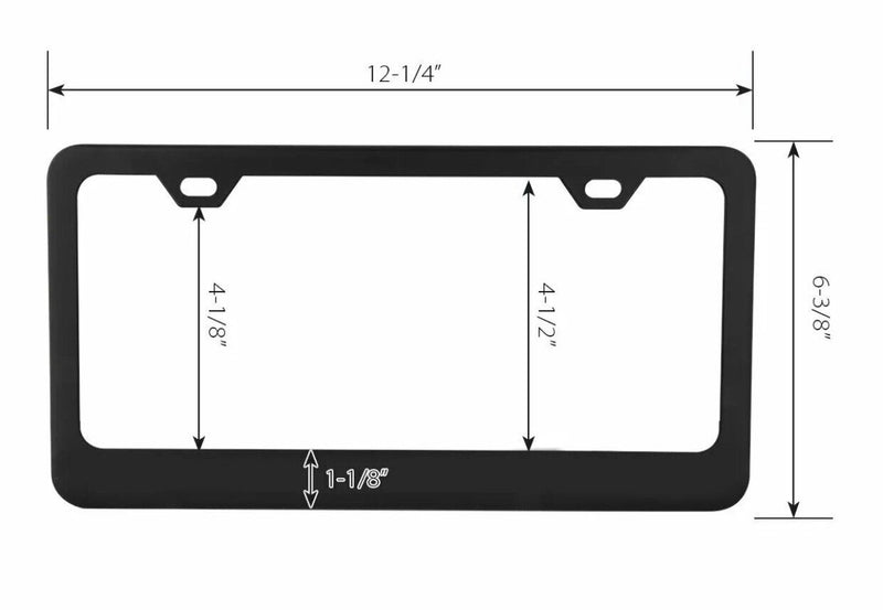 Manchester United Black Stainless Steel License Plate Frame