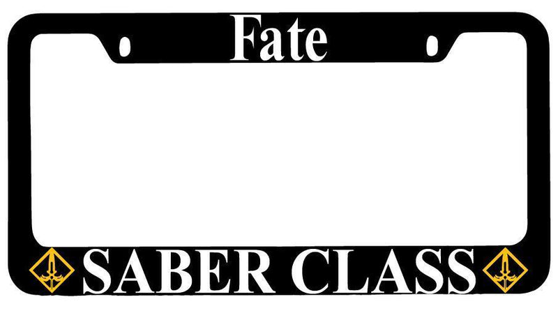 Fate Saber Class Black METAL License Plate Frame Auto Anime  Mod-GRAPH9856236-8673