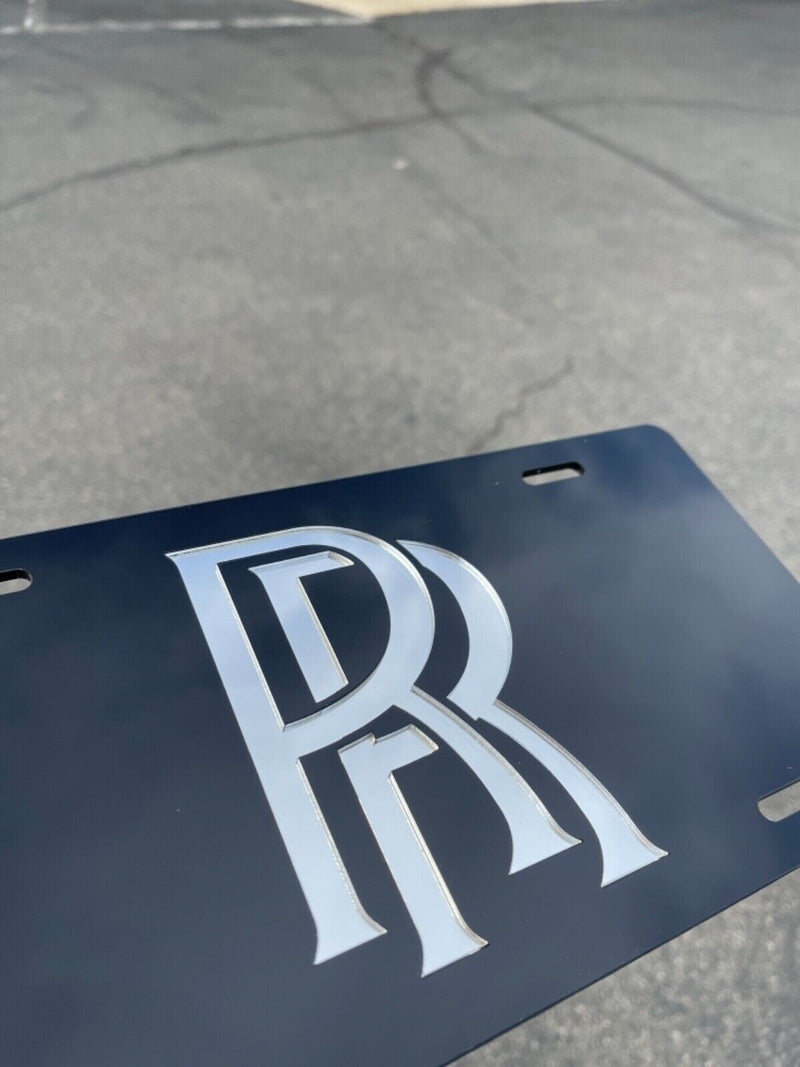 Rolls-Royce Acrlic Mirror License Plate Auto Tag nice v2