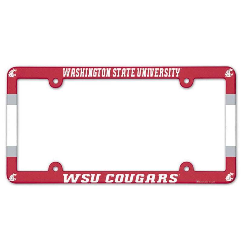 NCAA Washington State Cougars Plastic Full Color License Plate Frame