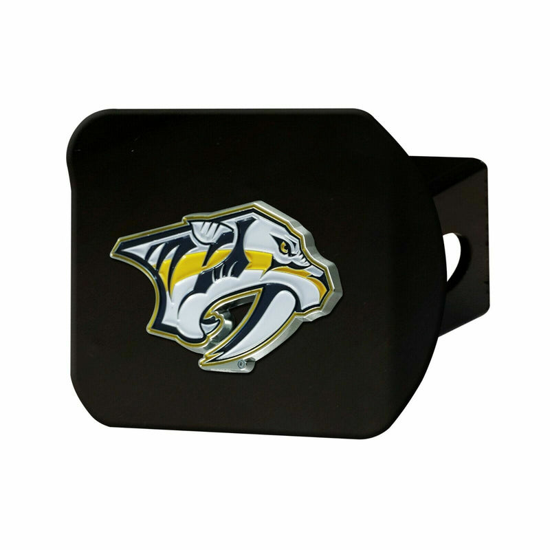 NHL Nashville Predators 3D Color on Black Metal Hitch Cover