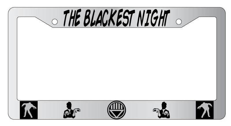 Blackest Night Chrome METAL License Plate Frame Auto DC  Mod-GRAPH9856236-7935