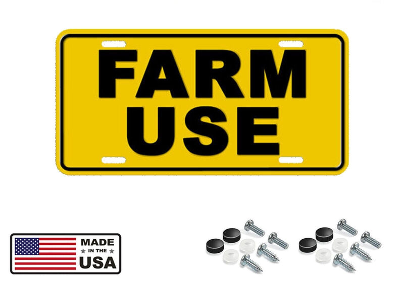 FARM USE Vehicle License Plate Tag METAL car automobile truck farm LT014