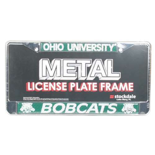 NCAA Ohio University Bobcats Metal License Plate Frame w/Domed Insert