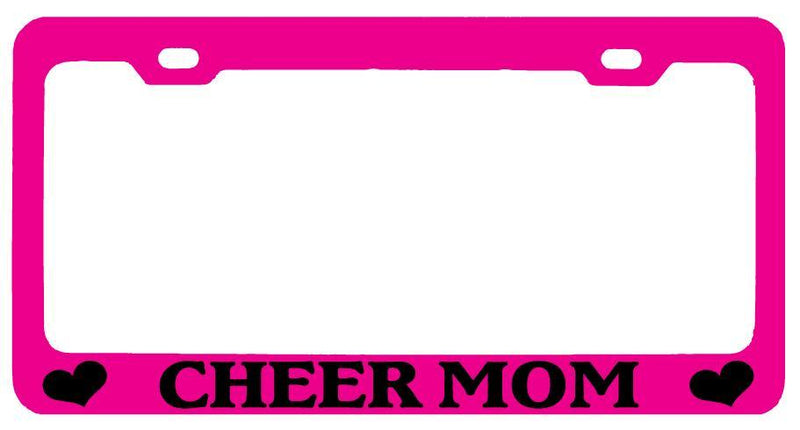 Pink METAL License Plate Frame CHEER MOM w/HEARTS Auto Accessory 669  Mod-GRAPH9856236-8402