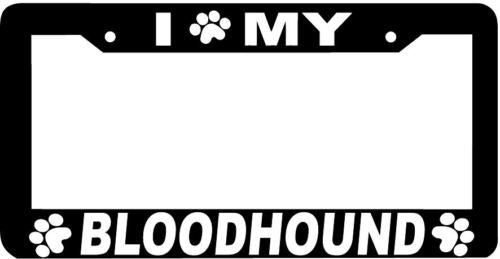 BLOODHOUND paw print License Plate Frame