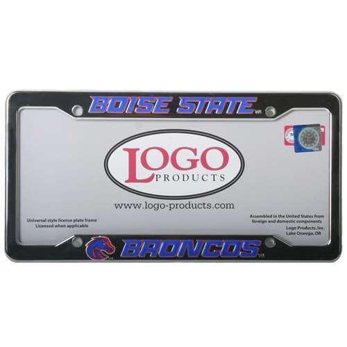 NCAA Boise State Broncos Chrome Plastic License Plate Frame