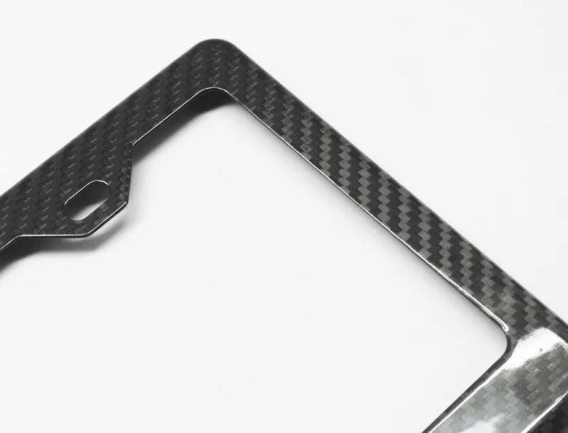 1x Real 100% Carbon Fiber License Plate Frame Cover Universal USA Size