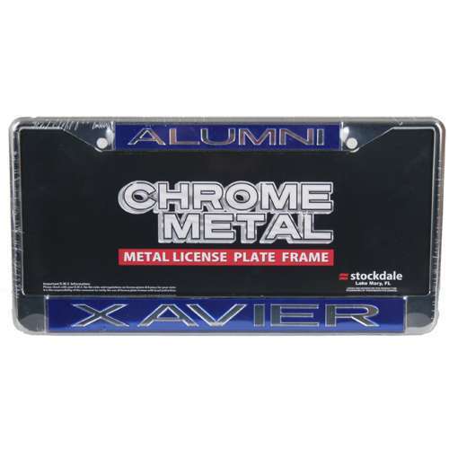 NCAA Xavier Musketeers Metal Alumni Inlaid Acrylic License Plate Frame