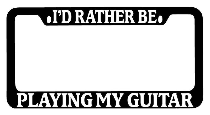 Black METAL License Plate Frame I&