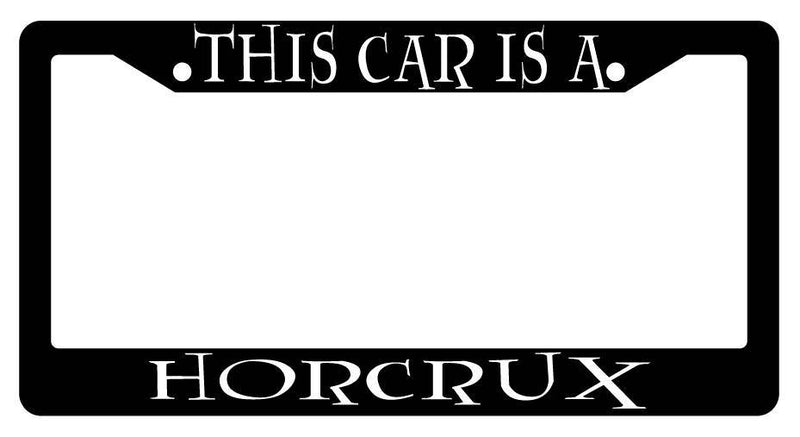Black License Plate Frame THIS CAR IS A HORCRUX Auto Accessory 19  Mod-GRAPH9856236-2128