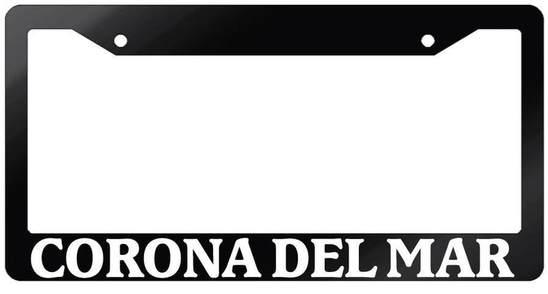 Glossy Black License Plate Frame CORONA DEL MAR Auto Accessory 1199  Mod-GRAPH9856236-7210