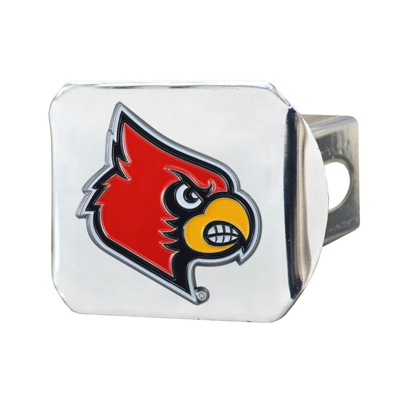 NCAA Louisville Cardinals 3D Color on Chrome Metal Hitch Cover