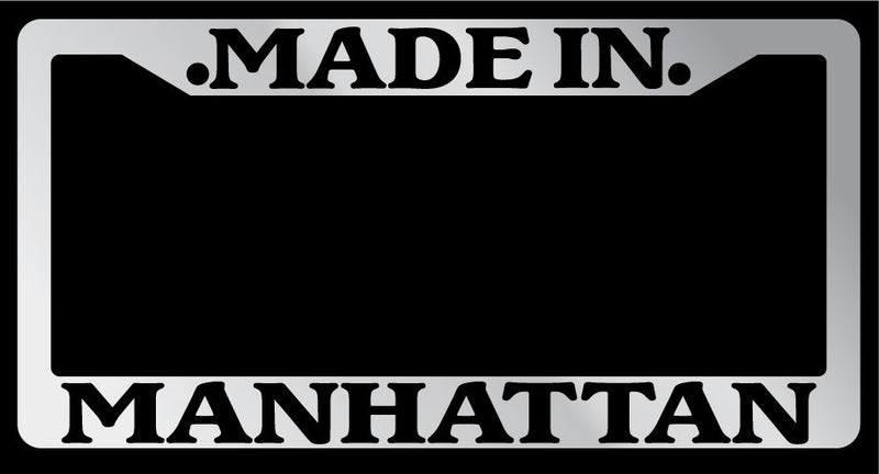 Chrome License Plate Frame Made in Manhattan Auto Accessory 972  Mod-GRAPH9856236-1634