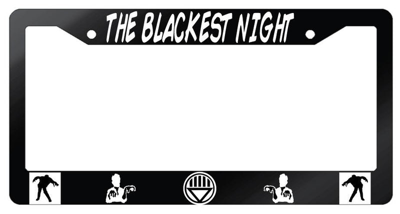 Blackest Night Glossy Black Plastic License Plate Frame DC  Mod-GRAPH9856236-6968