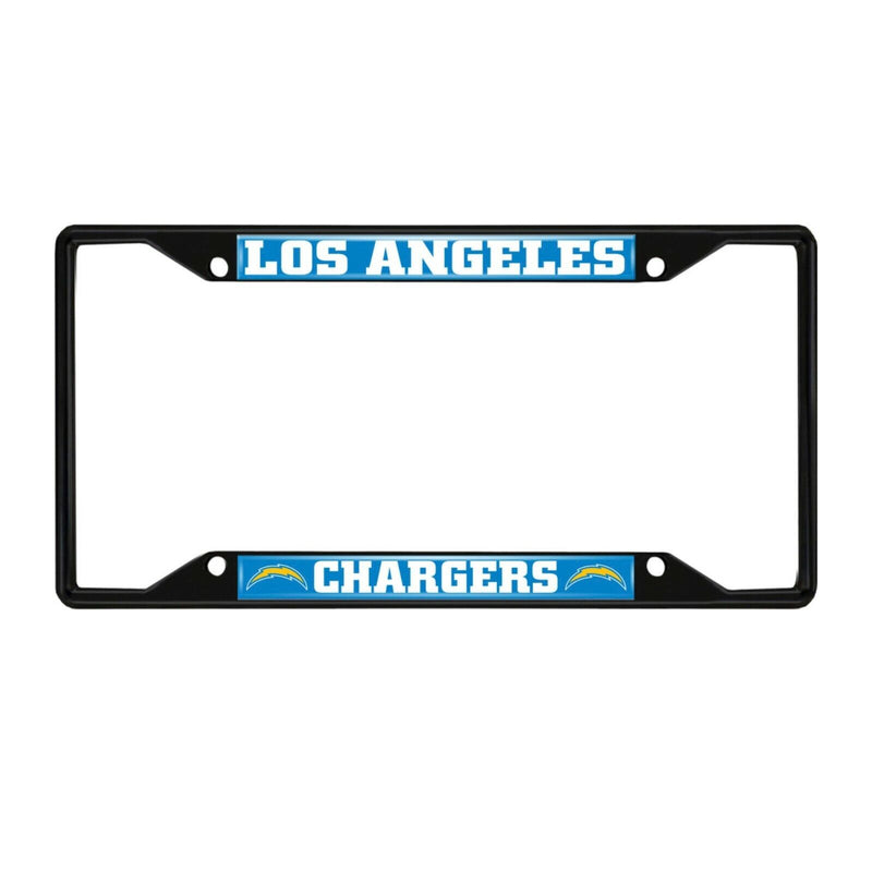 NFL Los Angeles Chargers Black Metal License Plate Frame