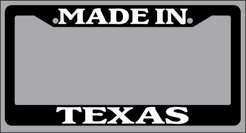 Black License Plate Frame "Made in Texas" Auto Accessory Novelty  Mod-GRAPH9856236-2994