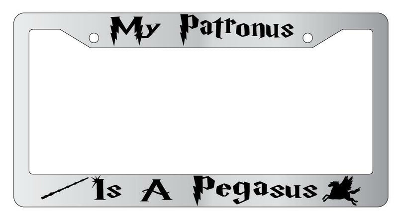My Patronus Is A Pegasus Chrome METAL License Plate Frame For Harry Potter  Mod-GRAPH9856236-10067