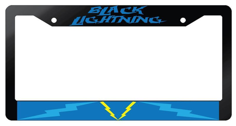 Black Lightning Glossy Black Plastic License Plate Frame DC  Mod-GRAPH9856236-6964