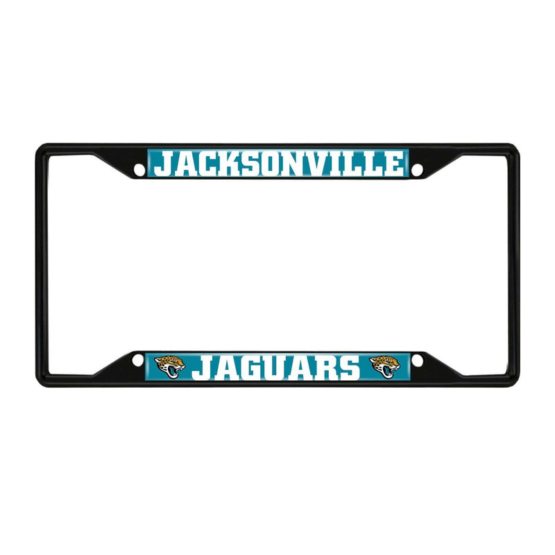 NFL Jacksonville Jaguars Black Metal License Plate Frame