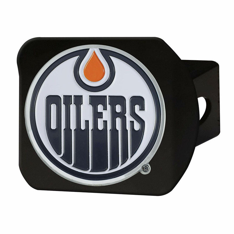 NHL Edmonton Oilers 3D Color on Black Metal Hitch Cover