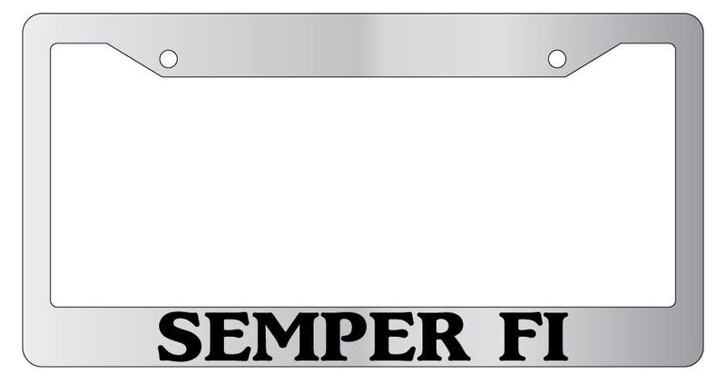 Chrome License Plate Frame Semper Fi Auto Accessory Novelty Military Marine 224  Mod-GRAPH9856236-6124