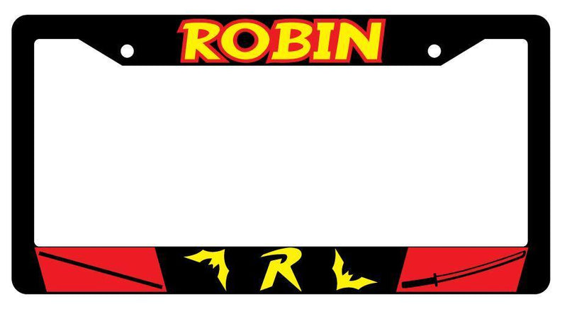 Robin Black Plastic License Plate Frame Auto Accessory DC  Mod-GRAPH9856236-302