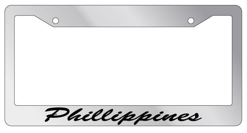 Chrome License Plate Frame CURSIVE Philippines Auto Accessory Novelty 2529  Mod-GRAPH9856236-5541
