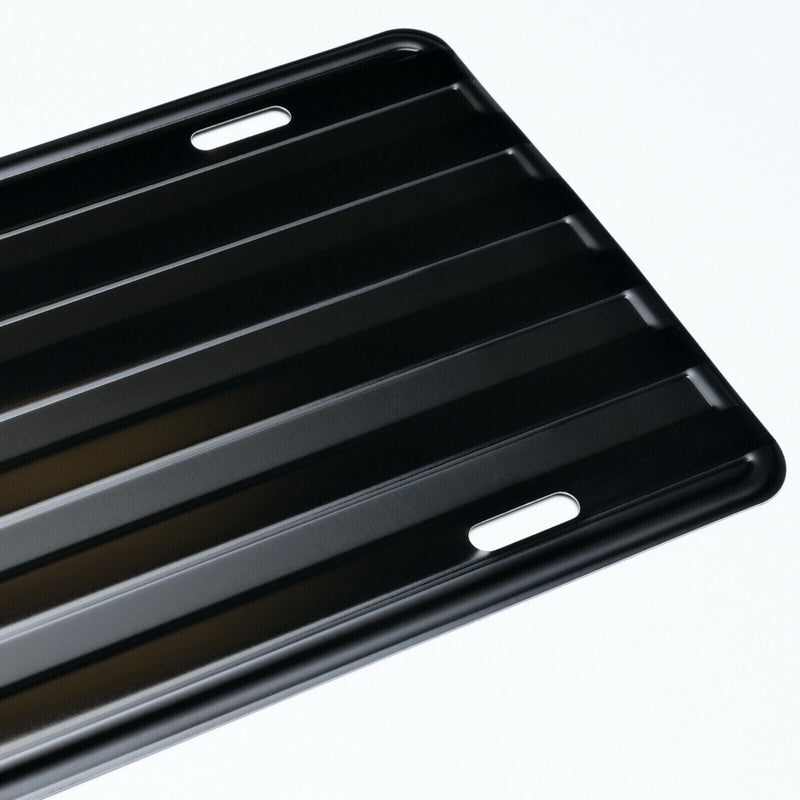 American Flag Embossed Stars and Stripes Aluminum License Plate Black/Matt Black