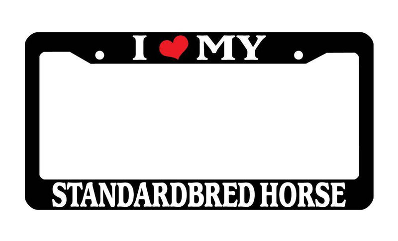 Black License Plate Frame I Heart My Standardbred Horse Auto Accessory 586  Mod-GRAPH9856236-3329