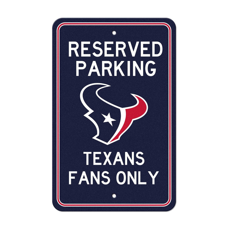 NFL Houston Texans Reserved Parking Sign Large Decor 12"x 18"