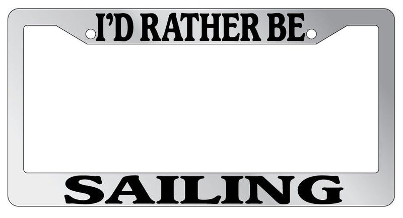 Chrome METAL License Plate Frame I&