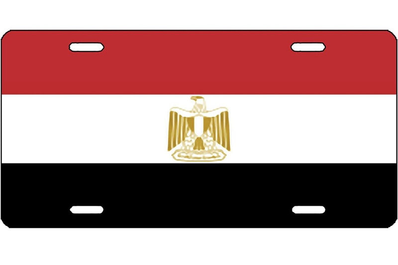 EGYPT FLAG METAL CAR LICENSE PLATE AUTOTAG. EGYPTIAN FLAG CAR LICENSE PLATE
